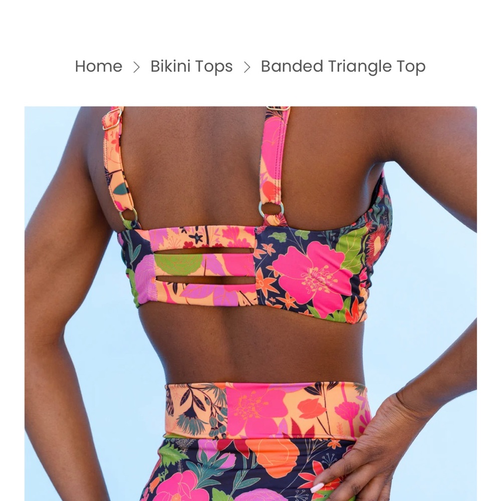 Kitty and Vibe Colorful Bikini Top - Picture 4 of 9